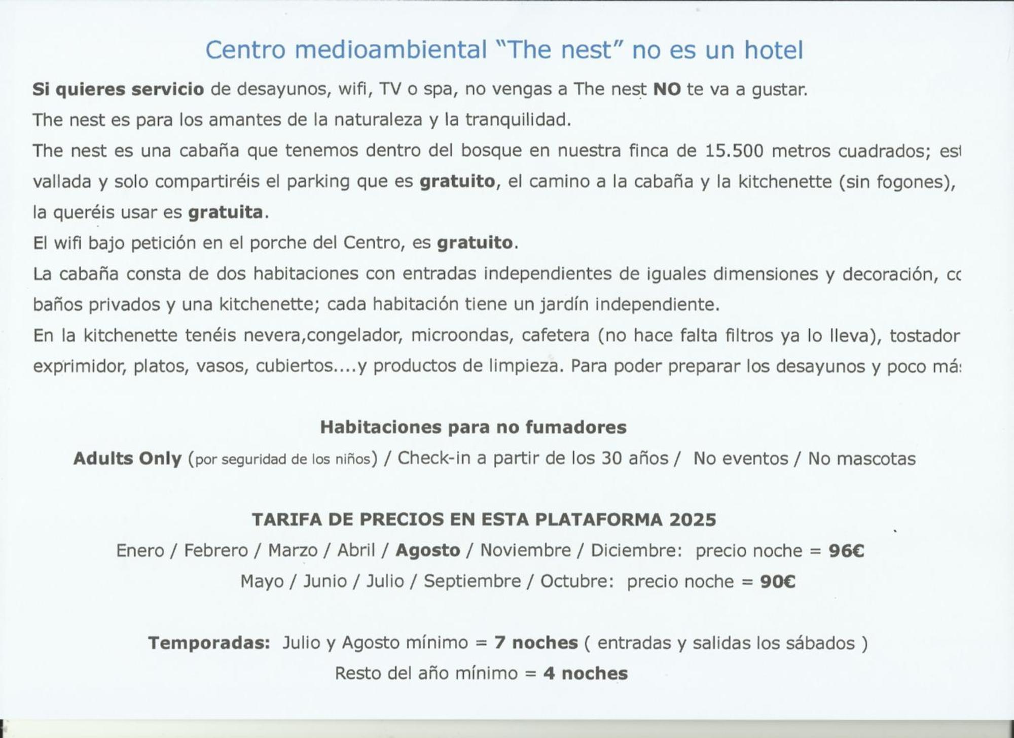 Centro Medioambiental The Nest - Adults Only Guest House El Plano Ngoại thất bức ảnh